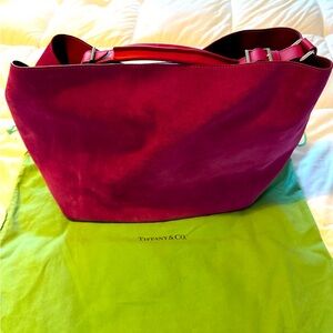 Tiffany & co. Pink suede Taylor Hobo